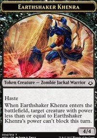 Earthshaker Khenra // Cat Double-sided Token [Hour of Devastation]