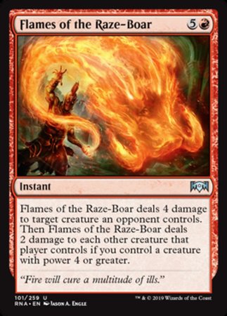 Flames of the Raze-Boar [Ravnica Allegiance]