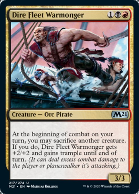 Dire Fleet Warmonger [Core Set 2021]