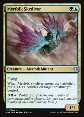 Merfolk Skydiver [War of the Spark]