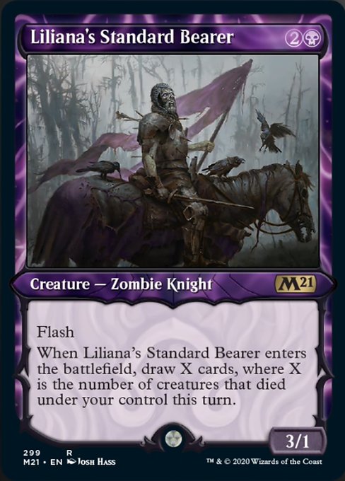 Liliana's Standard Bearer (Showcase) [Core Set 2021]