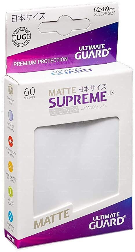 60ct Ultimate Guard Sleeves Supreme UX Small (Various Colors)