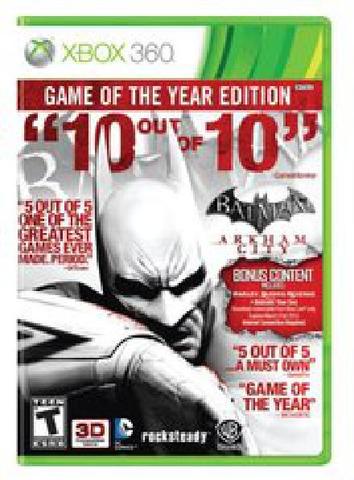 Batman: Arkham City Game Of The Year - Xbox 360