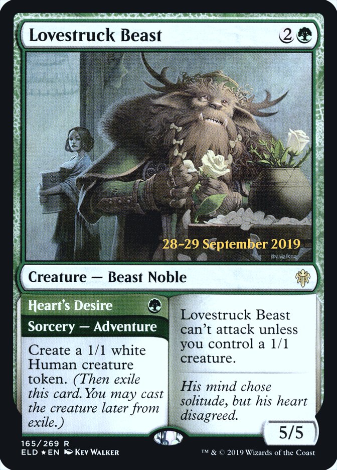 Lovestruck Beast // Heart's Desire  [Throne of Eldraine Prerelease Promos]