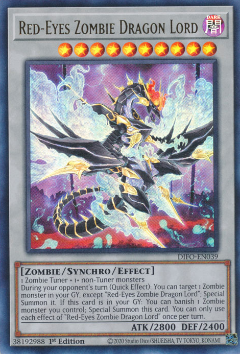Red-Eyes Zombie Dragon Lord [DIFO-EN039] Ultra Rare