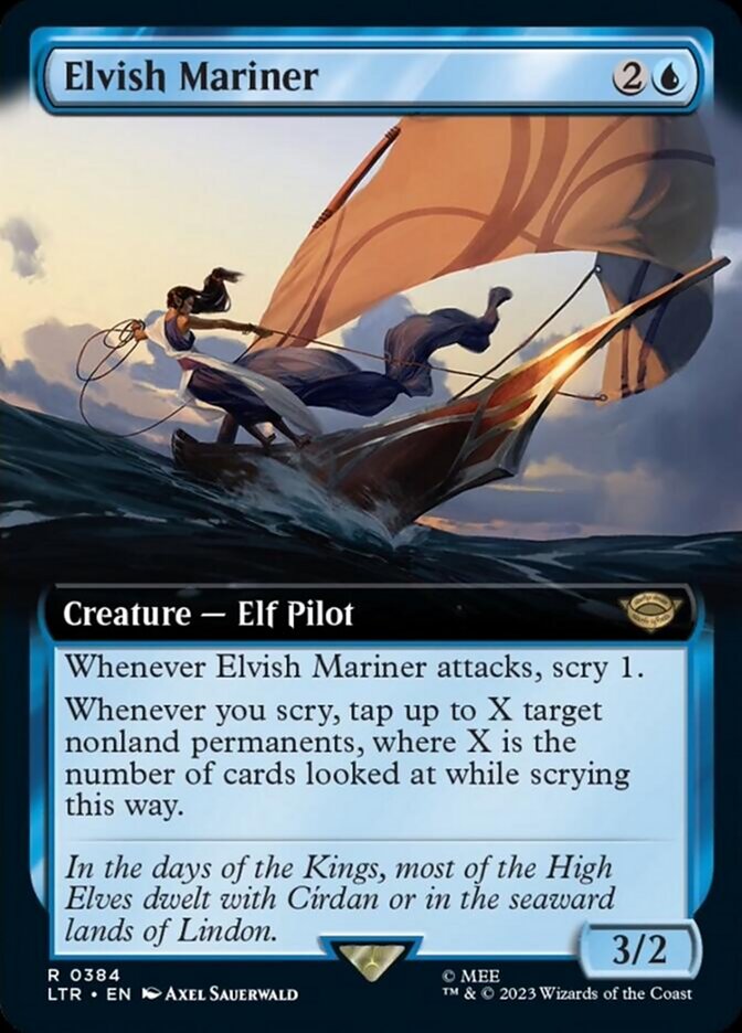 Elvish Mariner (Extended Art) [The Lord of the Rings: Tales of Middle-Earth]