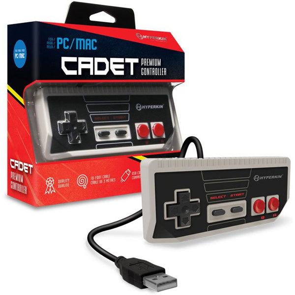 NES Style Wired PC & MAC USB “Cadet” Premium Controller