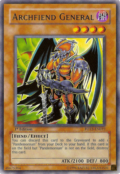 Archfiend General [FOTB-EN019] Rare