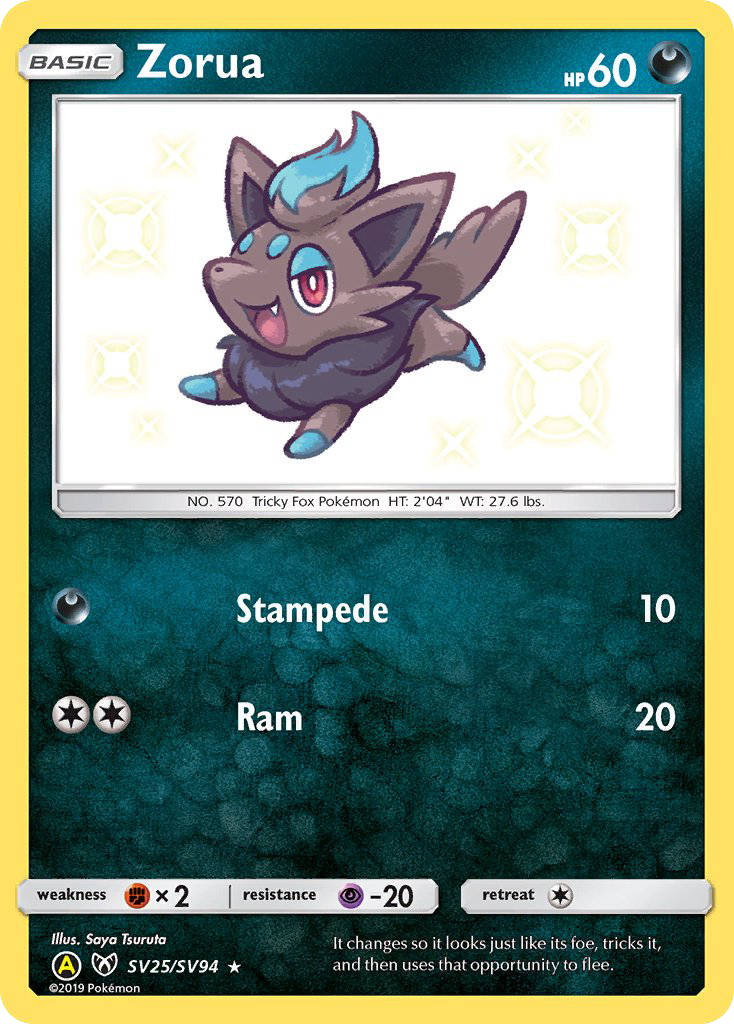 Zorua (SV25/SV94) [Sun & Moon: Hidden Fates - Shiny Vault]