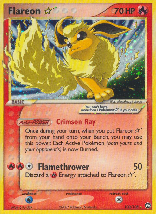 Flareon Star (100/108) [EX: Power Keepers]