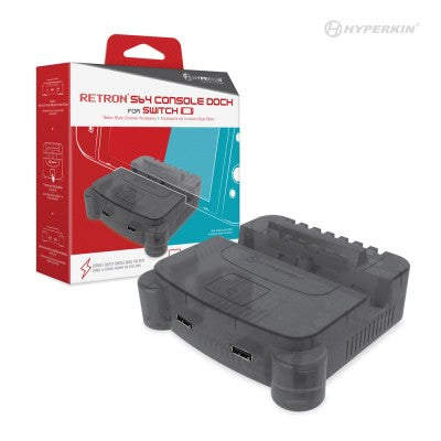 RetroN S64 Console Dock for Nintendo Switch (Smoke Gray) - Hyperkin