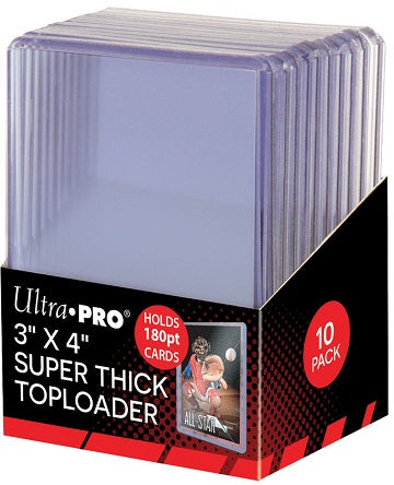 UP TOPLOADER 3X4 SUPER THICK CLEAR 180PT 10CT